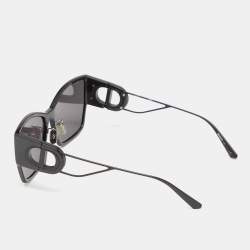 Christian Dior Black Acetate PVD Coated Metal 30 Montaigne S2U Geometric sunglasses