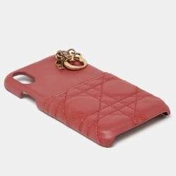 Dior Old Rose Cannage Leather Lady Dior iPhone X/XS Case