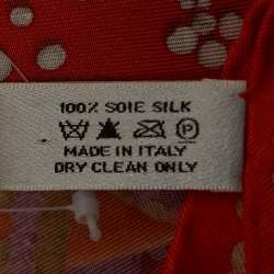 Pre Owned Dior Multicolor Jewel & Animal Print Silk Scarf