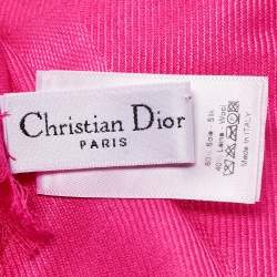 Dior Pink So Dior Jacquard Silk & Wool Shawl