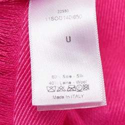 Dior Pink So Dior Jacquard Silk & Wool Shawl