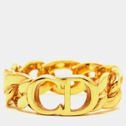 Dior Danseuse Étoile Gold Tone Ring Size 57