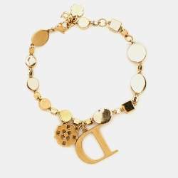 Dior Composite Crystals Gold Tone Bracelet