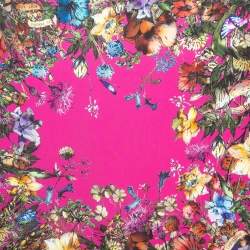 Dior Pink Print Silk D-Millefiori Square Scarf