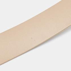 Dior Beige Leather D Buckle Belt 80CM