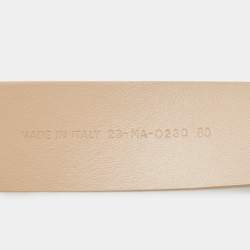 Dior Beige Leather D Buckle Belt 80CM