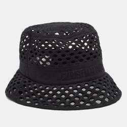 Dior Black Mesh Bucket Hat Size 58