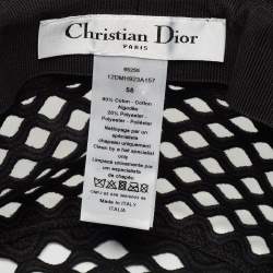 Dior Black Mesh Bucket Hat Size 58