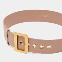 Dior Pink Leather Wide Waist Belt 85CM