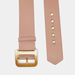Dior Pink Leather Wide Waist Belt 85CM