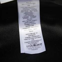 Pre Owned Dior Black Leather Newsboy Veil Cap