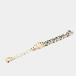 Dior x Sacai Faux Pearl Two Tone Bracelet