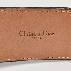 Dior Black Cannage Leather D Buckle Belt 90 CM