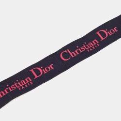 Dior Navy Blue/Pink Canvas and Leather Shoulder Bag Strap