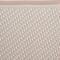 Dior Pink/Grey Oblique Diortwin Silk Square Scarf