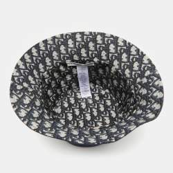 Pre Owned Christian Dior Oblique Reversible Teddy-D Brim Bucket Hat