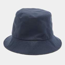 Pre Owned Christian Dior Oblique Reversible Teddy-D Brim Bucket Hat