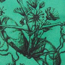 Dior Green Toile de Jouy Zodiac Silk Mitzah Scarf