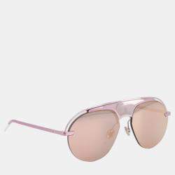 Christian Dior Rose Gold Mirrored Aviator Sunglasses