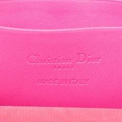 Dior Pink Cannage Leather Lady Dior Phone Chain Holder