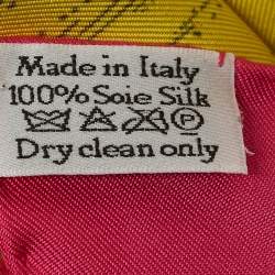 Pre Owned Dior Multicolor Print Silk Croquis Scarf