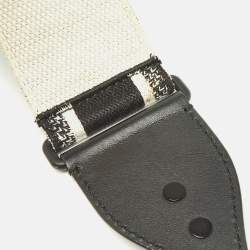 Pre Owned Dior Black Logo Embroidered Canvas Book Shoulder Bag Strap