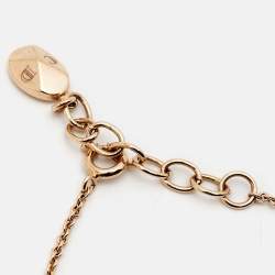 Pre Owned Dior Secret Cannage Faux Pearl Gold Tone Bracelet