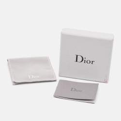 Pre Owned Dior Secret Cannage Faux Pearl Gold Tone Bracelet