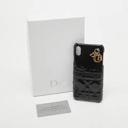 Dior Black Cannage Patent Leather iPhone XS Max Cover
