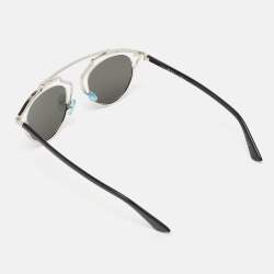 Dior Silver/Black DiorSoReal Mirrored Round Sunglasses