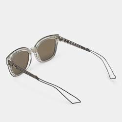 Pre Owned Dior Gunmetal Tone/Brown TGTEJ Diorama 1 Cat-Eye Sunglasses