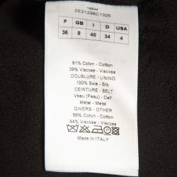 Christian Dior Cream/Black Pixel Pattern Cotton Blend Flared Jacket S