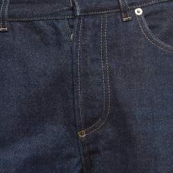 Christian Dior Navy Blue Raw Edge Denim Jeans M Waist 34"