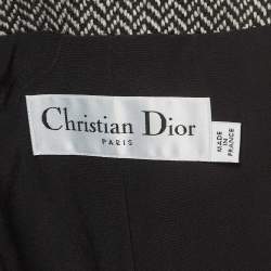 Pre Owned Christian Dior Black Tweed Cropped Jacket S