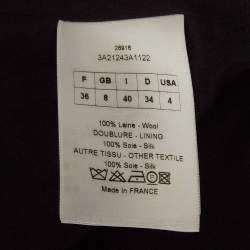 Pre Owned Christian Dior Black Tweed Cropped Jacket S