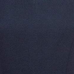 Pre Owned Christian Dior Navy Blue Wool Flared Mini M