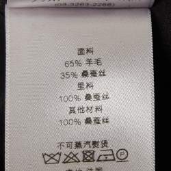 Pre Owned Christian Dior Black Wool Blend Flared Blazer S