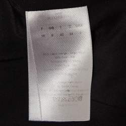 Pre Owned Christian Dior Black Wool Blend Flared Blazer S