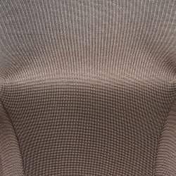 Pre Owned Christian Dior Brown Stretch Knit Sheath Dress S