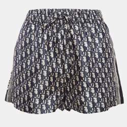 Christian Dior Blue Oblique Silk Chez Moi Shorts S