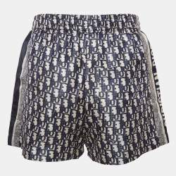 Christian Dior Blue Oblique Silk Chez Moi Shorts S