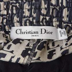 Christian Dior Blue Oblique Silk Chez Moi Shorts S