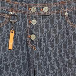 Dior Blue Flight Monogram Totter Denim Jeans S (Waist 27")