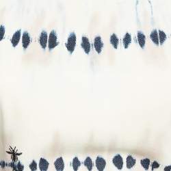 Pre Owned Dior Grey Tie-Dye Denim Tie-Up Open Back Top S