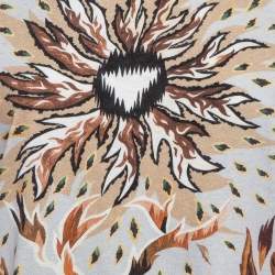 Pre Owned Christian Dior Grey Printed Cotton Jersey T-Shirt L