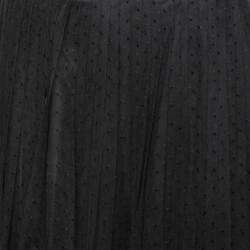 Christian Dior Black Flocked Tulle Midi Skirt L