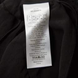 Christian Dior Black Flocked Tulle Midi Skirt L