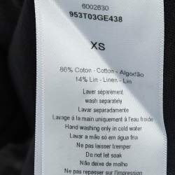 مملوكة مسبقًا Dior Dark Grey Printed Cotton Jersey T-Shirt XS