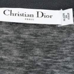 مملوكة مسبقًا Dior Dark Grey Printed Cotton Jersey T-Shirt XS