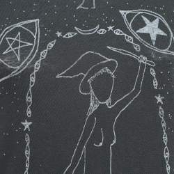 مملوكة مسبقًا Dior Dark Grey Printed Cotton Jersey T-Shirt XS